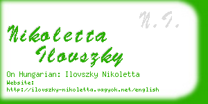 nikoletta ilovszky business card